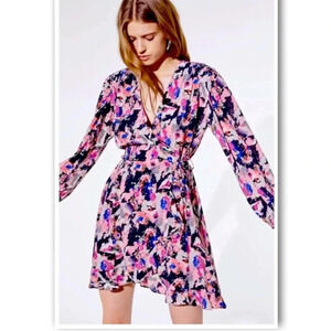 IRO Bloomy wrap mini dress